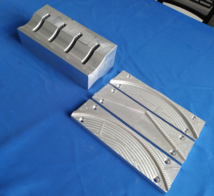 無(wú)紡布過(guò)濾袋弧形尾部超聲波焊接模具