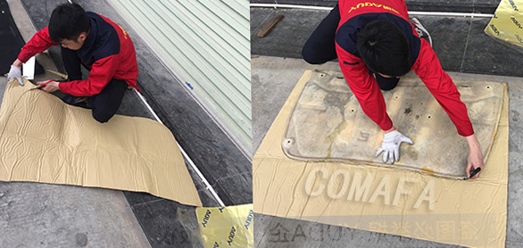 手動(dòng)更換引擎蓋隔音棉的步驟