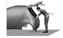 汽車(chē)后備箱蓋參數布置